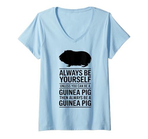 Damen Be A Guinea Pig Lustiges Meerschweinchen T-Shirt mit V-Ausschnitt Damen Be A Guinea Pig Lustiges Meerschweinchen T-Shirt mit V-Ausschnitt von Cool Guinea Pigs Fun Guinea Pig Designs
