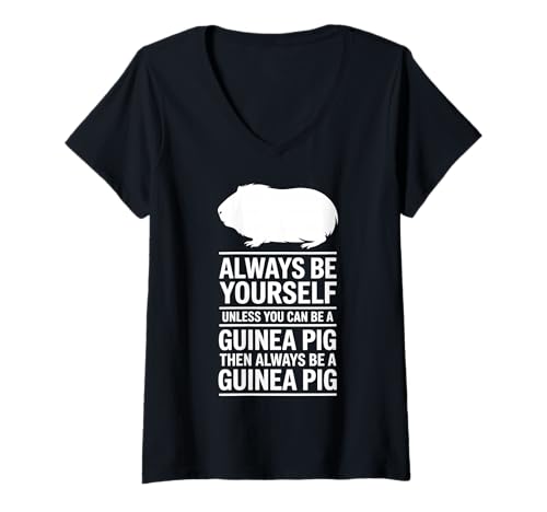 Damen Be A Guinea Pig Lustiges Meerschweinchen T-Shirt mit V-Ausschnitt Damen Be A Guinea Pig Lustiges Meerschweinchen T-Shirt mit V-Ausschnitt von Cool Guinea Pigs Funny Guinea Pig Design