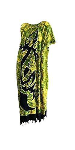 Cool Kaftans - Damen Nachtkleid Kaftan Kleid Robe Gecko Motiv Weich von Cool Kaftans