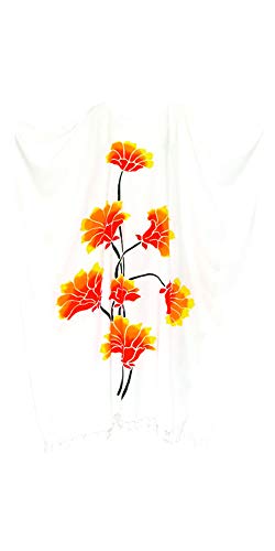 Cool Kaftans Lotus Blumenstrand Kaftan Coole Damen Lange Frauen Urlaub Sommerblume sowie Neue White von Cool Kaftans