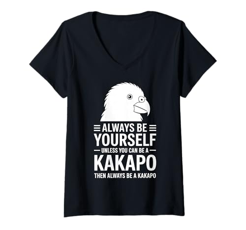 Damen Sei EIN Kakapo Lustiger Kakapo T-Shirt mit V-Ausschnitt Damen Sei EIN Kakapo Lustiger Kakapo T-Shirt mit V-Ausschnitt von Cool Kakapos Fun Kakapo Designs