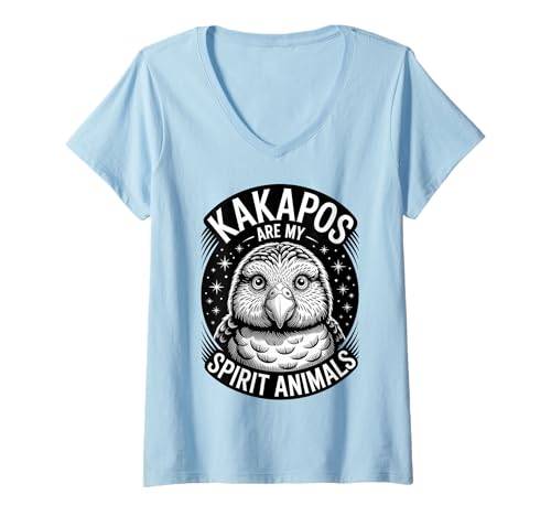 Damen Kakapos Spirit Animals Lustiger Kakapo T-Shirt mit V-Ausschnitt Damen Kakapos Spirit Animals Lustiger Kakapo T-Shirt mit V-Ausschnitt von Cool Kakapos Funny Kakapo Designs