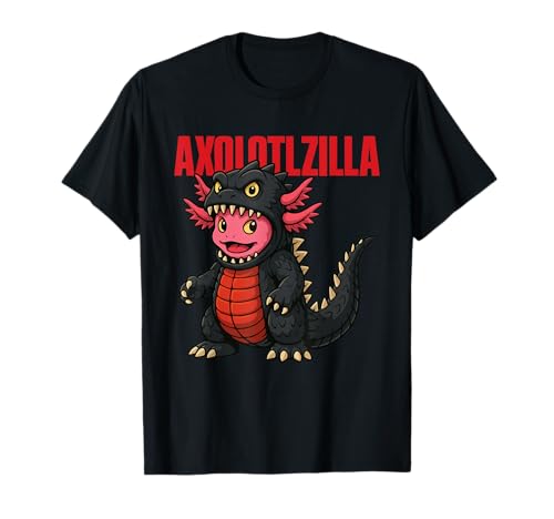 Axolotlzilla süße Axolotl Halloween Kostüm Jungen Mädchen T-Shirt von Cool Kawaii Axolotl lustiger Halloween