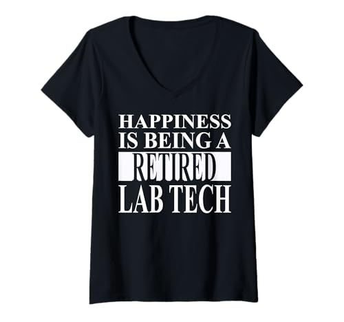 Damen Retired Lab Tech Apparel – Lustiges Techniker-Design T-Shirt mit V-Ausschnitt Damen Retired Lab Tech Apparel – Lustiges Techniker-Design T-Shirt mit V-Ausschnitt von Cool Lab Tech Humor Quote Merch