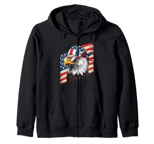 Lustiges Patriotisches Adler-Bandana, mexikanischer Stolz, USA, Damen, Herren Kapuzenjacke von Cool Latino Culture Mexican American Identity