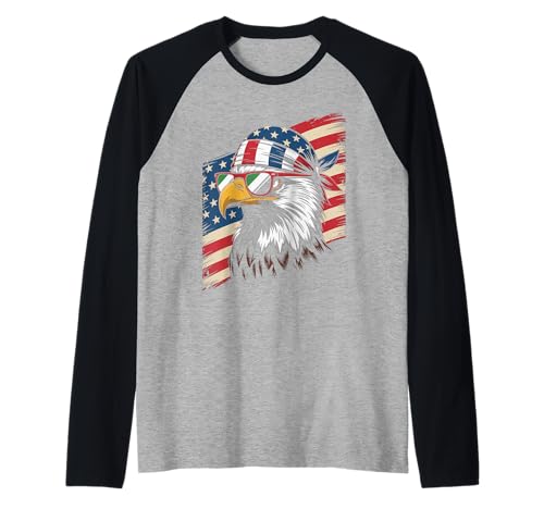 Lustiges Patriotisches Adler-Bandana, mexikanischer Stolz, USA, Damen, Herren Raglan Lustiges Patriotisches Adler-Bandana, mexikanischer Stolz, USA, Damen, Herren Raglan von Cool Latino Culture Mexican American Identity