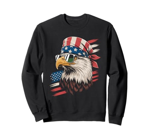 Lustiges Patriotisches Adler-Bandana, mexikanischer Stolz, USA, Damen, Herren Sweatshirt von Cool Latino Culture Mexican American Identity