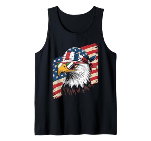 Lustiges Patriotisches Adler-Bandana, mexikanischer Stolz, USA, Damen, Herren Tank Top von Cool Latino Culture Mexican American Identity