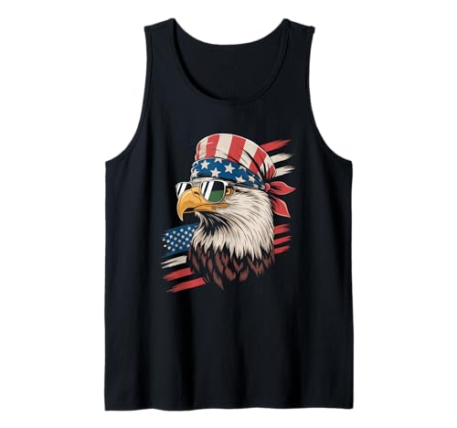 Lustiges Patriotisches Adler-Bandana, mexikanischer Stolz, USA, Damen, Herren Tank Top von Cool Latino Culture Mexican American Identity
