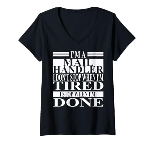 Damen Mail Handler Bekleidung | Best Funny Handlers Design T-Shirt mit V-Ausschnitt Damen Mail Handler Bekleidung | Best Funny Handlers Design T-Shirt mit V-Ausschnitt von Cool Mail Handler Humor Quote Merch