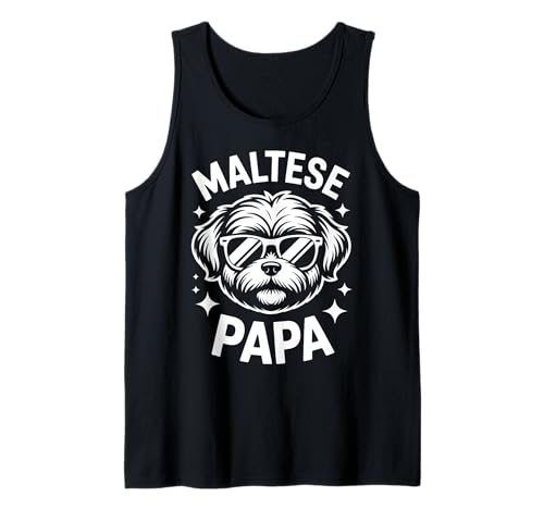 Herren Malteser Papa Lustiger Malteser Tank Top Herren Malteser Papa Lustiger Malteser Tank Top von Cool Maltese Fun Maltese Dad Design