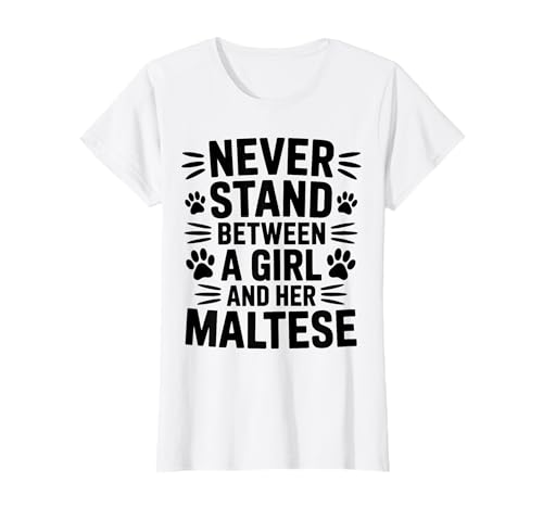 Malteser-Mädchen Lustig Malteser T-Shirt Malteser-Mädchen Lustig Malteser T-Shirt von Cool Maltese Fun Maltese Girl Design