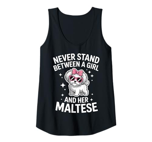 Damen Malteser-Mädchen Lustig Malteser Tank Top Damen Malteser-Mädchen Lustig Malteser Tank Top von Cool Maltese Funny Maltese Girl Design