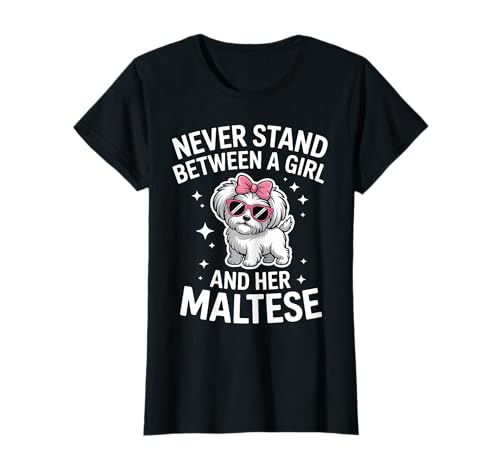 Malteser-Mädchen Lustig Malteser T-Shirt Malteser-Mädchen Lustig Malteser T-Shirt von Cool Maltese Funny Maltese Girl Design