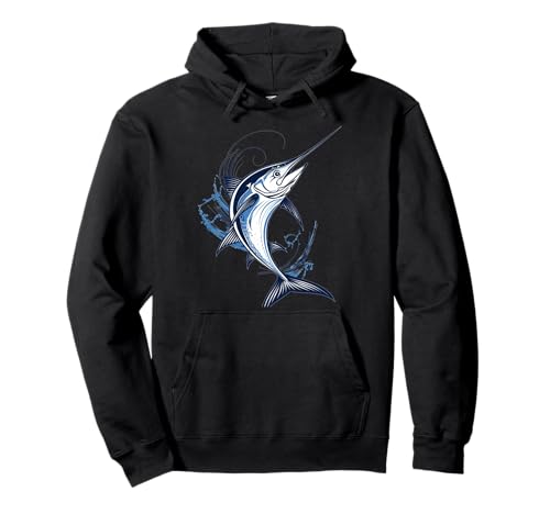 Tolles Schwertfisch-Outfit zum Angeln von Jungen und Mädchen Pullover Hoodie von Cool Marlin Fish