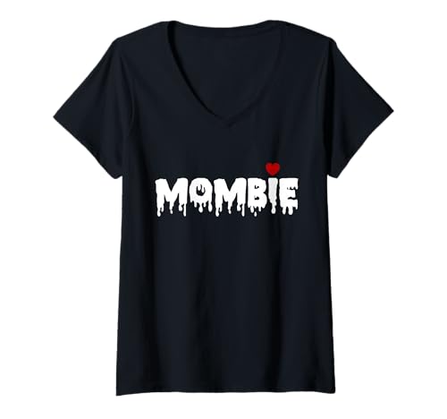 Damen Einzigartige Zombie-Mutter Halloween 2020 Lustig Süß Gruselig Gruselig T-Shirt mit V-Ausschnitt Damen Einzigartige Zombie-Mutter Halloween 2020 Lustig Süß Gruselig Gruselig T-Shirt mit V-Ausschnitt von Cool Momster scary Fun Monster Halloween Design