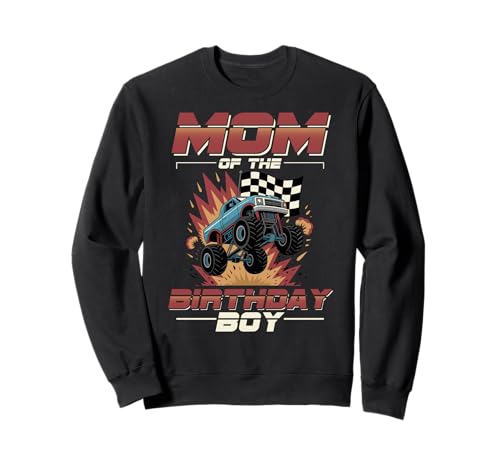 Mama der Geburtstagsfeier Monster Truck Mama Sweatshirt Mama der Geburtstagsfeier Monster Truck Mama Sweatshirt von Cool Monster Truck Birthday Boy Family Outfits