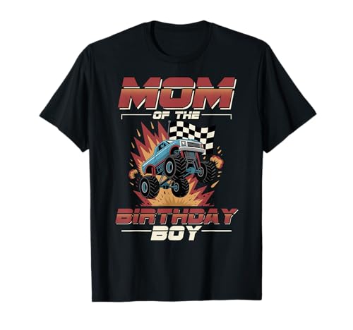 Mama der Geburtstagsfeier Monster Truck Mama T-Shirt Mama der Geburtstagsfeier Monster Truck Mama T-Shirt von Cool Monster Truck Birthday Boy Family Outfits