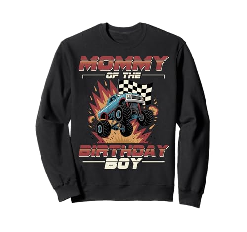 Mama der Geburtstagsfeier Monster Truck Mom Sweatshirt Mama der Geburtstagsfeier Monster Truck Mom Sweatshirt von Cool Monster Truck Birthday Boy Family Outfits