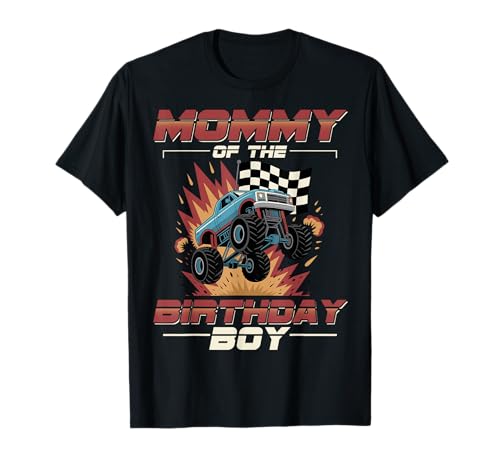 Mama der Geburtstagsfeier Monster Truck Mom T-Shirt Mama der Geburtstagsfeier Monster Truck Mom T-Shirt von Cool Monster Truck Birthday Boy Family Outfits