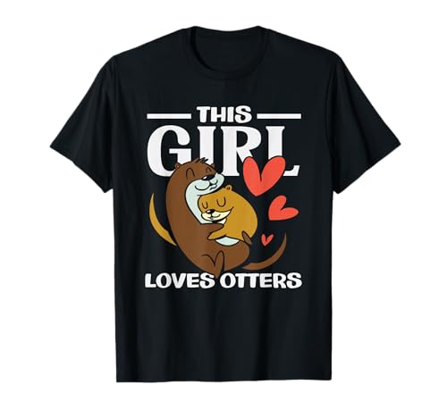 Dieses Mädchen liebt Seeotter-Cartoon T-Shirt von Cool Nature Wildlife Zoo Otter Lovers Graphic Tees