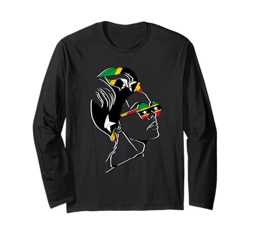 St. Kitts und Nevis Girl Kittitian Roots Nevisian Flag Langarmshirt St. Kitts und Nevis Girl Kittitian Roots Nevisian Flag Langarmshirt von Cool Nevisian Roots Saint Kitts and Nevis