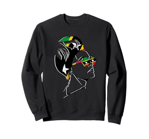St. Kitts und Nevis Girl Kittitian Roots Nevisian Flag Sweatshirt St. Kitts und Nevis Girl Kittitian Roots Nevisian Flag Sweatshirt von Cool Nevisian Roots Saint Kitts and Nevis