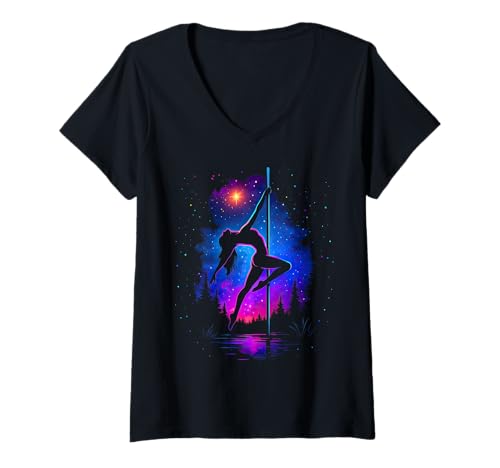 Damen Pole Dance Fitness, Künstlerische Pole Tänzerin Frauen T-Shirt mit V-Ausschnitt Damen Pole Dance Fitness, Künstlerische Pole Tänzerin Frauen T-Shirt mit V-Ausschnitt von Cool Novelty Pole Performer Merch Tees And Stuff