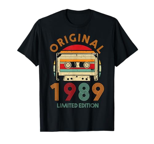 35.Geburtstag Original Männer Frauen Vintage Jahrgang 1989 T-Shirt von Cool Original Jahrgang Geschenke Geburtstag 2024