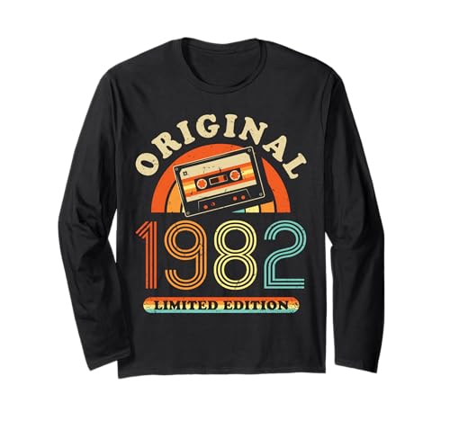 42.Geburtstag Original Männer Frauen Vintage Jahrgang 1982 Langarmshirt von Cool Original Jahrgang Geschenke Geburtstag 2024