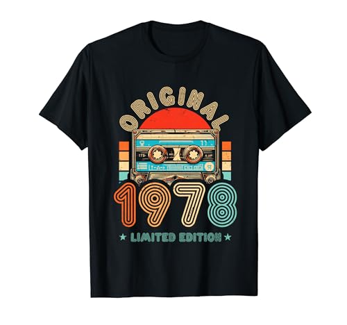 46.Geburtstag Original Männer Frauen Vintage Jahrgang 1978 T-Shirt von Cool Original Jahrgang Geschenke Geburtstag 2024