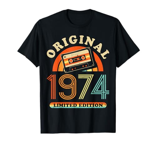 50.Geburtstag Original Männer Frauen Vintage Jahrgang 1974 T-Shirt von Cool Original Jahrgang Geschenke Geburtstag 2024