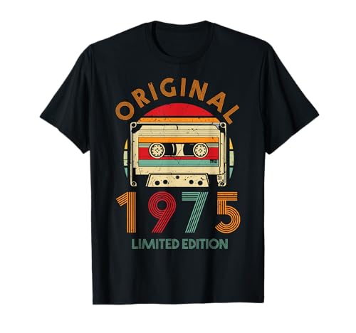 50.Geburtstag Original Männer Frauen Vintage Jahrgang 1975 T-Shirt von Cool Original Jahrgang Geschenke Geburtstag 2024