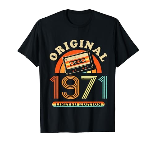 53.Geburtstag Original Männer Frauen Vintage Jahrgang 1971 T-Shirt von Cool Original Jahrgang Geschenke Geburtstag 2024