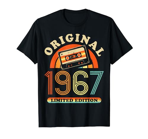 57.Geburtstag Original Männer Frauen Vintage Jahrgang 1967 T-Shirt von Cool Original Jahrgang Geschenke Geburtstag 2024