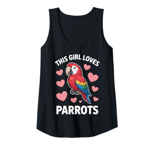 Damen Dieses Mädchen liebt Papageien Tank Top Damen Dieses Mädchen liebt Papageien Tank Top von Cool Parrot Fun Parrots Designs