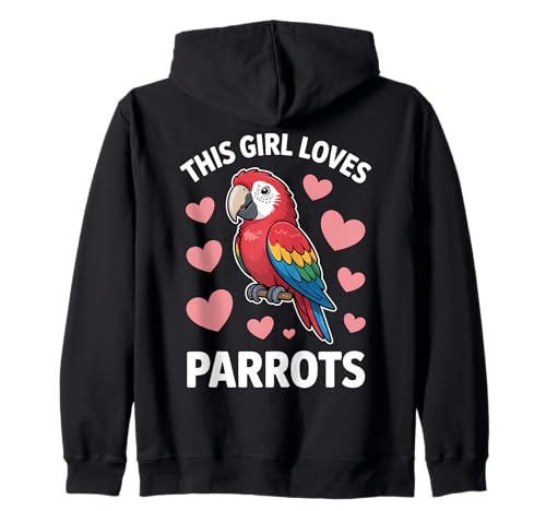 Dieses Mädchen liebt Papageien Kapuzenjacke Dieses Mädchen liebt Papageien Kapuzenjacke von Cool Parrot Fun Parrots Designs