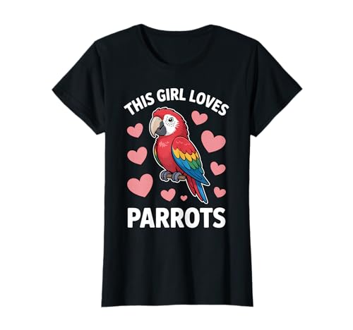 Dieses Mädchen liebt Papageien T-Shirt Dieses Mädchen liebt Papageien T-Shirt von Cool Parrot Fun Parrots Designs