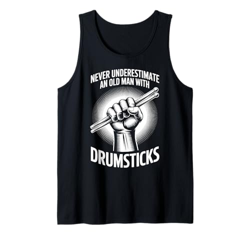 Herren Schlagzeuger Old Man Drumsticks Lustiger Schlagzeuger Tank Top Herren Schlagzeuger Old Man Drumsticks Lustiger Schlagzeuger Tank Top von Cool Percussionists Funny Drummers Old Man Design