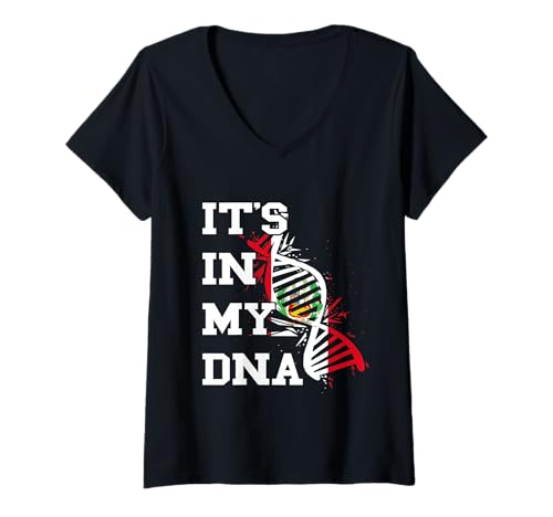 Damen Peru It's In My DNA Peruanische Flagge Molekül Peruanischer Stolz T-Shirt mit V-Ausschnitt Damen Peru It's In My DNA Peruanische Flagge Molekül Peruanischer Stolz T-Shirt mit V-Ausschnitt von Cool Peruvian Roots Peru