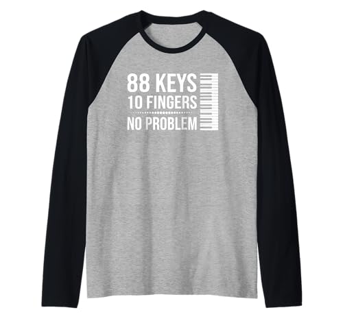 Klavierkunst für Männer, Frauen, Pianisten, Klavierlehrer, Klavierspieler Raglan von Cool Piano Gifts Pianist Piano Lover Accessories