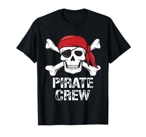 Cool Pirate Shirts Piraten-Crew T-Shirt für Männer, Frauen und Kinder, Schwarz, S von Cool Pirate Shirts