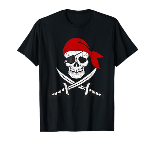 Piraten Shirt Kinder oder Erwachsene Schwerter und Totenkopf T-Shirt von Cool Pirate Shirts