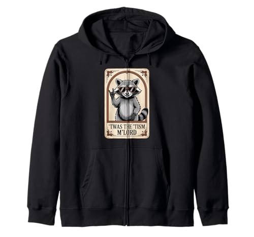Lustiger Spruch TWAS The Tism Mlord Mittelalter Autismus Frauen Männer Kapuzenjacke von Cool Raccoon Humor Neurodiverse Knight Style Art