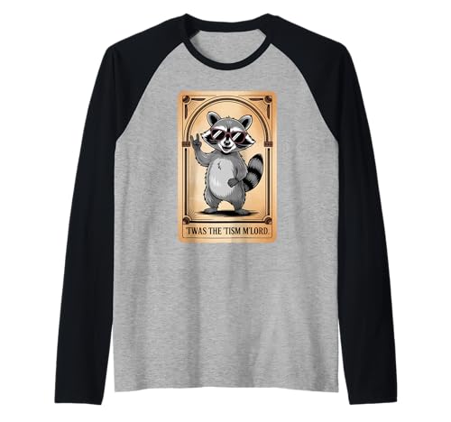Lustiger Spruch TWAS The Tism Mlord Mittelalter Autismus Frauen Männer Raglan von Cool Raccoon Humor Neurodiverse Knight Style Art