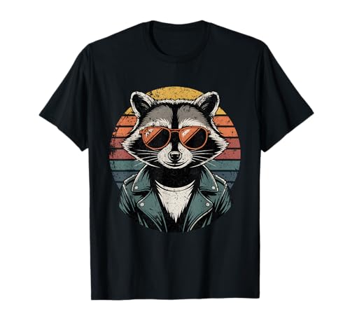 Cooler Waschbär mit Sonnenbrille, lustig, Retro, Herren, Damen, Kinder T-Shirt Cooler Waschbär mit Sonnenbrille, lustig, Retro, Herren, Damen, Kinder T-Shirt von Cool Raccoon Lovers Streetwear Apparel
