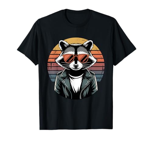 Cooler Waschbär mit Sonnenbrille, lustig, Retro, Herren, Damen, Kinder T-Shirt Cooler Waschbär mit Sonnenbrille, lustig, Retro, Herren, Damen, Kinder T-Shirt von Cool Raccoon Lovers Streetwear Apparel