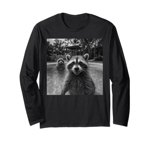 Lustiger Waschbär Selfie Tier Waschbär für Männer Frauen Kinder Langarmshirt Lustiger Waschbär Selfie Tier Waschbär für Männer Frauen Kinder Langarmshirt von Cool Raccoon Selfie Apparel For Men Women Kids