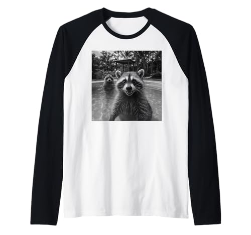Lustiger Waschbär Selfie Tier Waschbär für Männer Frauen Kinder Raglan Lustiger Waschbär Selfie Tier Waschbär für Männer Frauen Kinder Raglan von Cool Raccoon Selfie Apparel For Men Women Kids