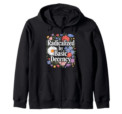 Radicalized By Basic Decency Equality Vintage Floral Damen Kapuzenjacke Radicalized By Basic Decency Equality Vintage Floral Damen Kapuzenjacke von Cool Radicalized By Basic Designs